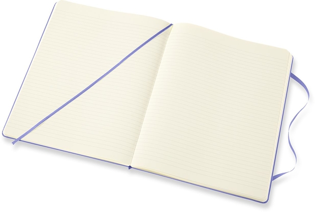 Notitieboek Moleskine XL 190x250mm lijn hard cover hydrangea blue