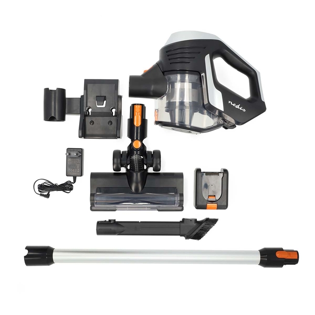 Steelstofzuiger Nedis 2-in-1 snoerloos HEPA 130W zwart