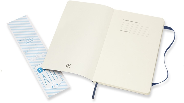 Notitieboek Moleskine large 130x210mm lijn soft cover sapphire blue
