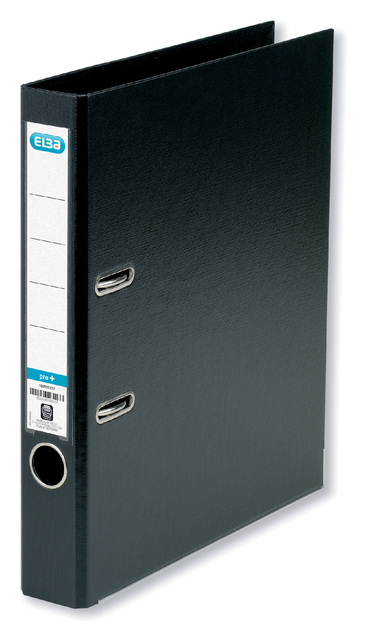 ELBA Lever Arch File Rado "smart Pro+", exchangeable spine label, A4 Spine 50 mm 2 Rings PP/PP Black