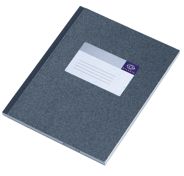 Notebook, glued 210 x 165 mm, 128 pages, grey