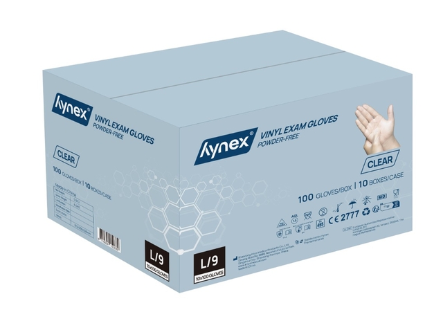 Handschoen Hynex vinyl L transparant 4.5gr 100 stuks