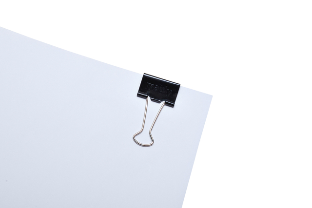 Papierklem MAUL 215 foldback 25mm capaciteit 9mm zwart 12 stuks