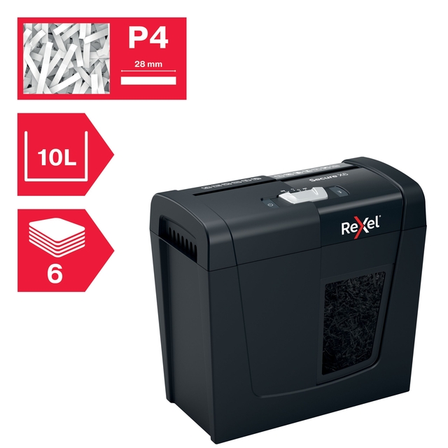 Papiervernietiger Rexel Secure X6 snippers 4x40mm