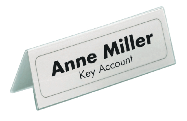 Durable Table Name Holder 63X150 Pk25