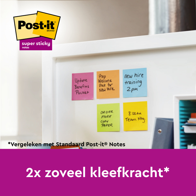 Memo Pad Post-it 654 Super Sticky 76x76mm Oasis 5 pieces