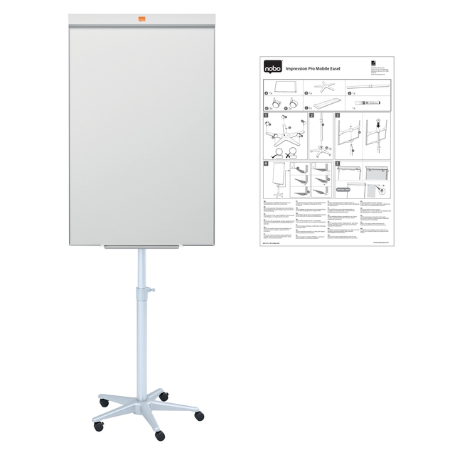 Flipover Nobo Impression Pro stalen mobiele whiteboard