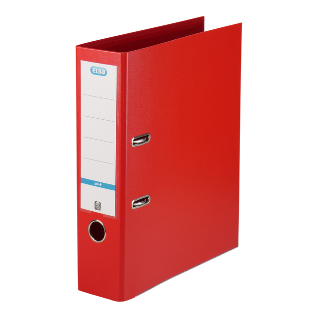 ELBA Lever Arch File Rado "smart Pro+", exchangeable spine label, A4 Spine 80 mm 2 Rings PP/PP Red