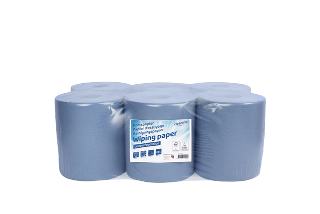 Wiping paper Cleaninq midi 1-layer 20cmx300m blue