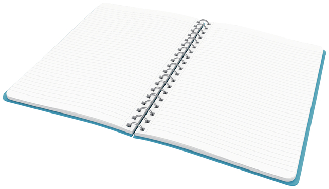 Notitieboek Leitz Cosy B5 160blz 100gr spiraal lijn blauw