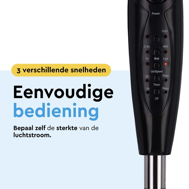 Statiefventilator BRASQ met remote Ø 40cm zwar
