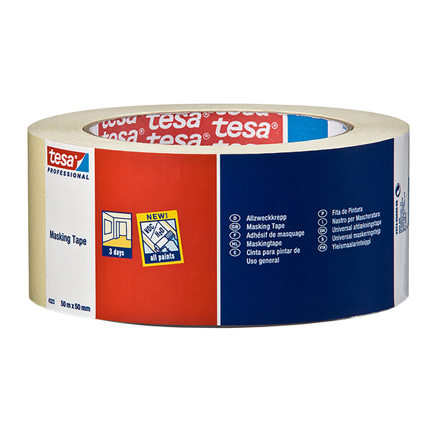 Afplaktape tesa® Professional 4323 50mmx50m lichtcrè