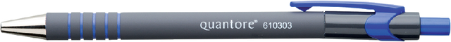 Ballpoint Quantore rubber grip pushbutton blue medium
