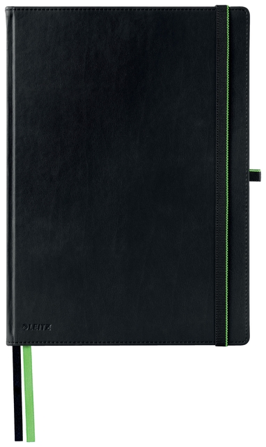 Notitieboek Leitz Complete A4 160blz 100gr lijn zwart
