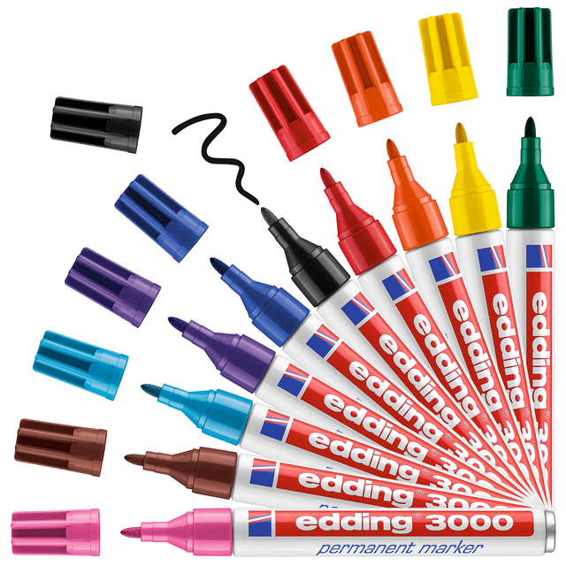edding 3000 permanent marker black