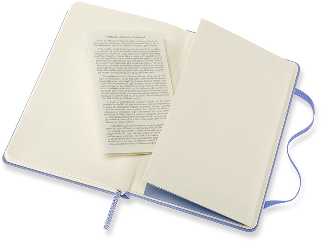 Notitieboek Moleskine pocket 90x140mm lijn hard cover hydrangea blue