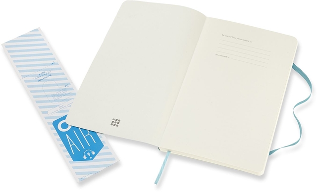 Notitieboek Moleskine large 130x210mm lijn soft cover reef blue