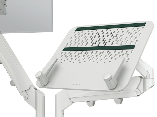 Monitor- en laptoparm Leitz Ergo ruimtebesparend dubbel grijs