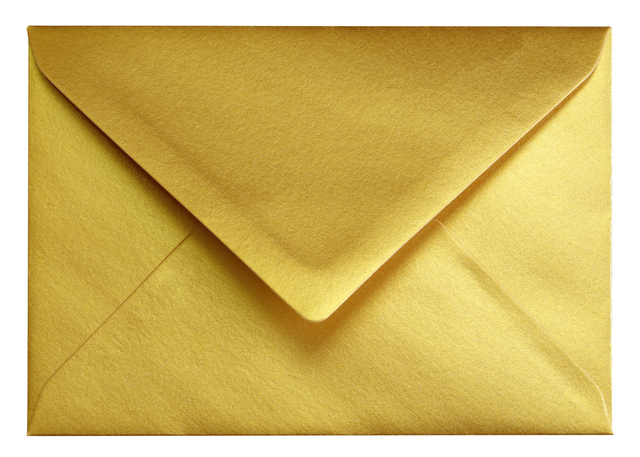 Envelop Papicolor C6 114x162mm metallic goud pak à 6 stuk