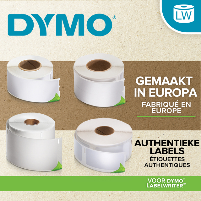 Etiket Dymo LabelWriter multifunctioneel 19x51mm 24 rollen á 500 stuks wit