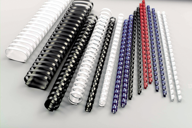 Bindrug GBC 8mm 21rings A4 rood 100 stuks