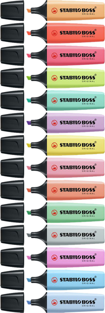 Markeerstift STABILO BOSS Original 70/4 pastel assorti etui à 4 stuk