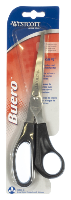 Scissors Westcott Office 21cm stainless steel plastic grip