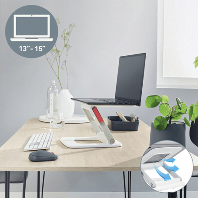 Laptop stand Leitz Ergo adjustble multi-head white