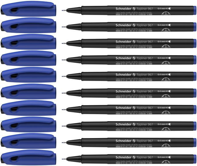 Fineliner Schneider Topliner  967 0.4mm blauw