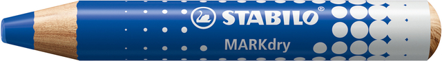 Whiteboardpotlood STABILO MARKdry incl 2 slijpers blauw classpack 30st