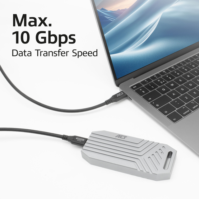 Kabel ACT USB-C 3.2 GEN.2 M/M zwart 2 meter