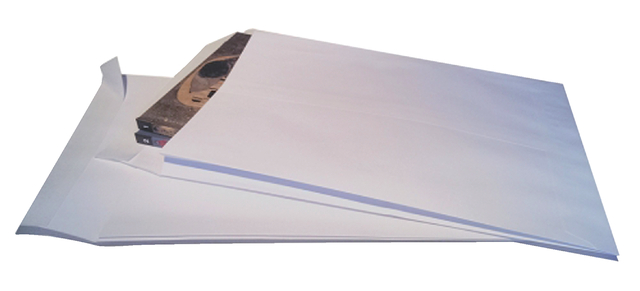 Envelope Quantore sample bag 262x371x38mm self-adhesive white 10 pieces