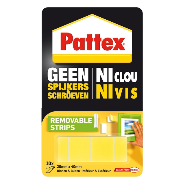 Super mounting strip Pattex 2kg removable 10 pieces