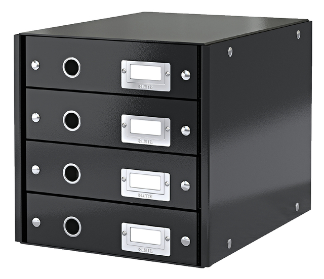 Drawer Cabinet Leitz Click & Store WOW 4 drawers black