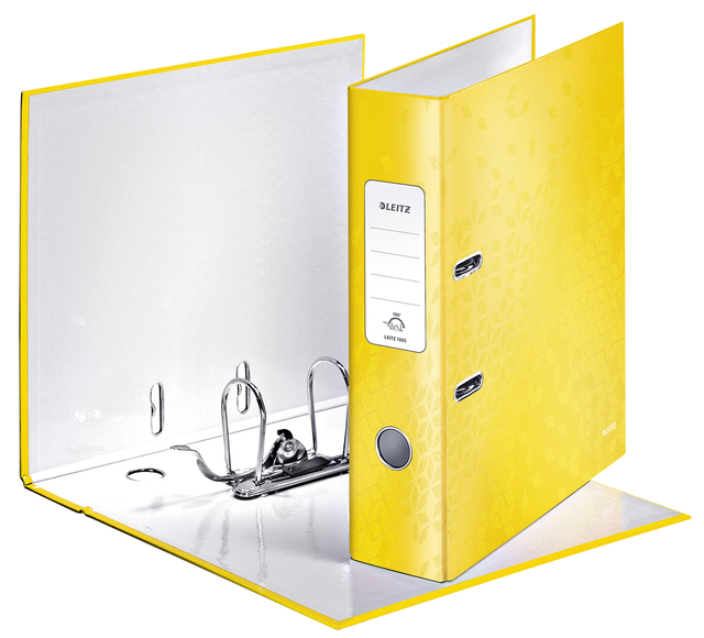 Lever arch file Leitz  WOW 85mm A4 Laminated yellow