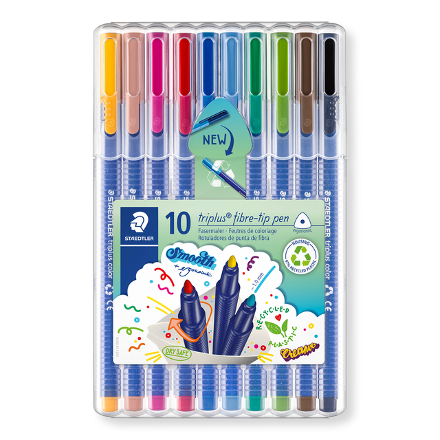 Kleurstift Staedtler 323 Triplus color à 10 stuks assort