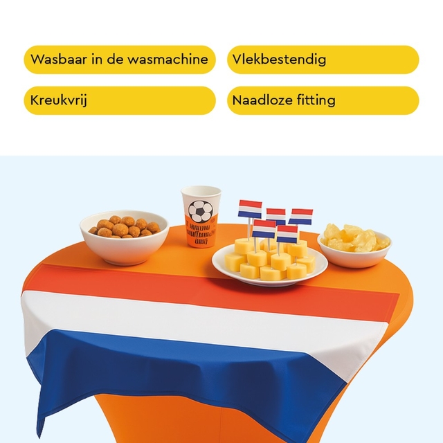 Tafelrok BRASQ voor statafel 80cm oranje