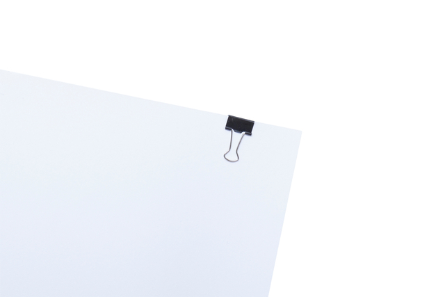 Papierklem MAUL 213 foldback 13mm zwart 12 stuks