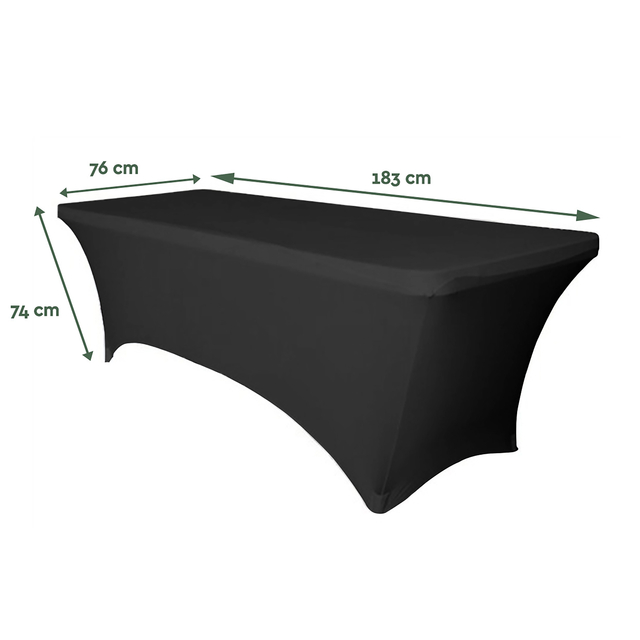 Tafelrok BRASQ 183x76x74cm zwart