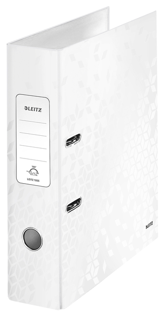 Lever Arch File Leitz  WOW 85mm A4 Laminated white