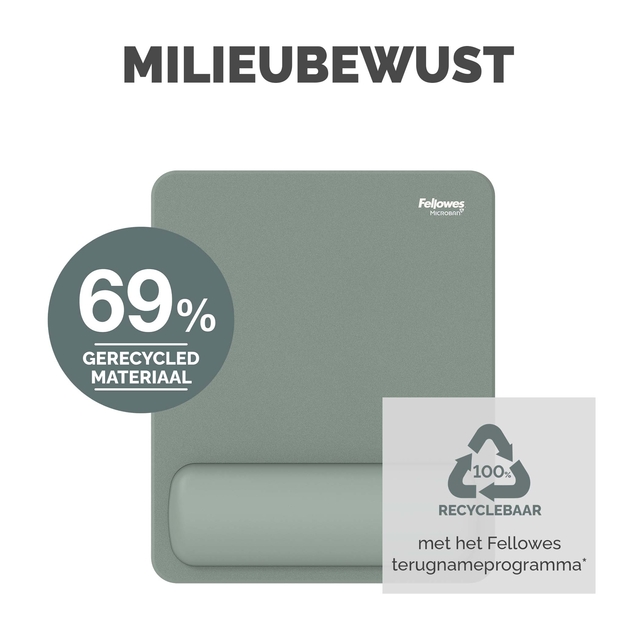 Muismat met polssteun Fellowes Breyta saliegroen