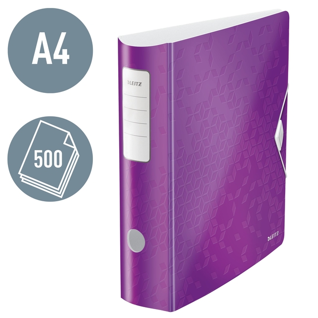 Lever arch file Leitz  Active WOW 80mm PP A4 purple