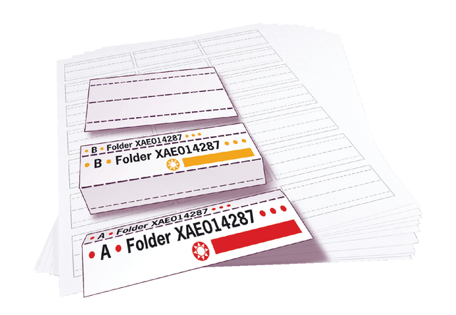 Printable Label Strips for Alzicht Label Holders, 65 mm white