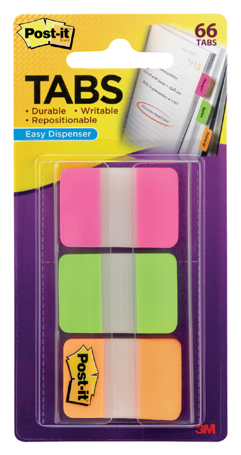 Indextabs Post-it 686PGO 25x38mm strong assorted 66 tabs