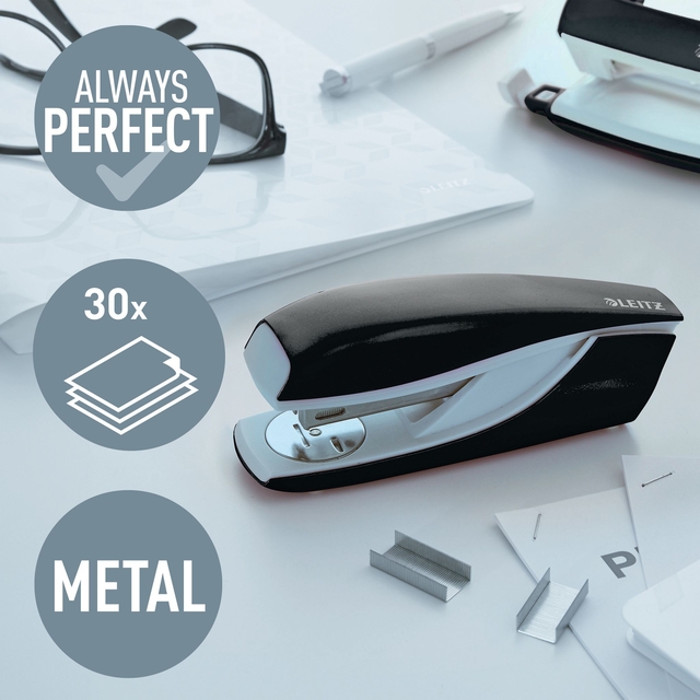 Stapler Leitz NeXXt WOW Metal  30 sheets black