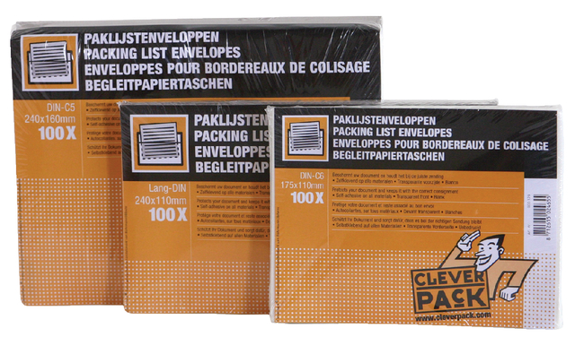 Paklijstenvelop CleverPack zelfklevend onbedrukt 165x112mm pak à 100st