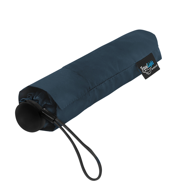 Paraplu Travellight® extreem licht opvouwbaar windproof doorsnede 90 cm donker blau