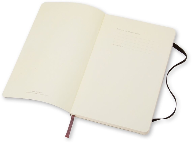 Notitieboek Moleskine large 130x210mm lijn soft cover zwart