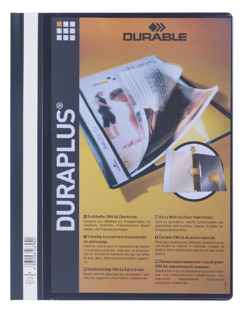 Durable Duraplus Qtn Fldr BlkPk25 257901