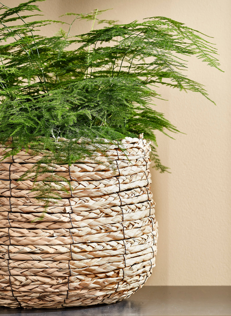 Plantenmand Mica Avalon zeegras rond 26x26cm lichtbruin